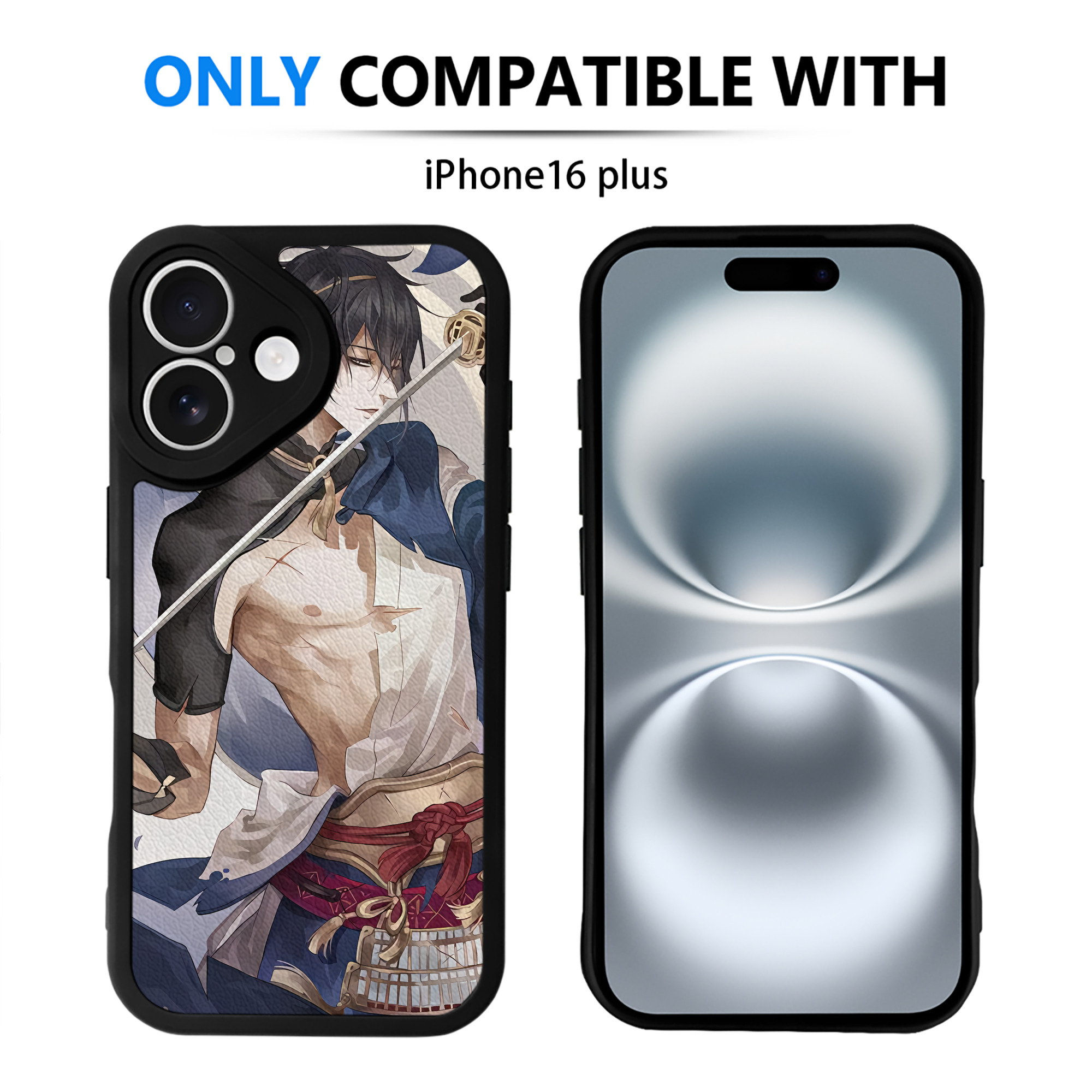 （画像用） 刀剣乱舞 Touken Ranbu 【iPhone 16シリーズ対応】シリコンスマホケース（レザー調） 材質：シリコン